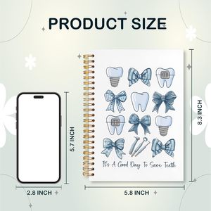 Cuaderno de <span class=keywords><strong>Dentista</strong></span> <span class=keywords><strong>con</strong></span> Logotipo Personalizado, Impresión en Serigrafía, Color Personalizado, Regalos Promocionales para Mujeres, Regalos para Higienistas Dentales - Product Image 6