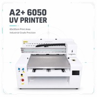 Imprimante UV à plat 6050 A2+ CMYK avec encre blanche et séchage LED pour matériaux souples et matériaux en forme d'œuf, impression personnalisée avec 2 têtes d'impression