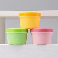 50g 100g pot de crème glacée en plastique écologique emballage de gâteau pot de crème glacée avec couvercle en plastique