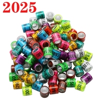Accessoires Pigeon Anneau de pied circulaire en plastique Canard Oie Oiseau Pigeon 8mm * 11mm Anneaux de pied numériques Outil d'entraînement
