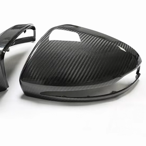 Pour Mercedes-Benz B C E S GLC/A/B CLS/A W205 Conduite à gauche Couvercle de rétroviseur en fibre de carbone sèche noire - Product Image 1