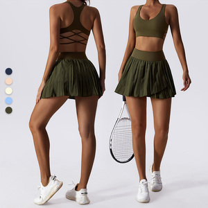 Holesale ports 2 Piece ututfits utennis RESS omen Port ra ololf korkorts enennis kirts ETS portswear - Product Image 1