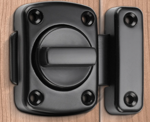 Loquet de porte moderne noir mat en acier inoxydable 304 renforcé avec fonction d'arrêt de porte, installation facile pour <span class=keywords><strong>portail</strong></span> et fenêtre - Product Image 4