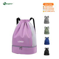 Sac à dos unisexe à cordon de serrage personnalisable pour la gym, écologique, pliable, en nylon, imperméable, pour sports de plein air