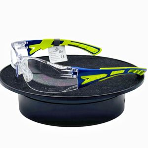 Lunettes de sécurité unisexes pour adultes, demi-montures en polycarbonate anti-rayures, conformes aux normes ANSI Z87.1 + CE EN166, vente en gros en Chine, personnalisables - Product Image 1