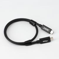ULT-UNITE grosir kabel Data pengisi daya cepat 0.5m bersertifikasi USB4.0 jaket PVC 20Gbps kabel USB C ke C