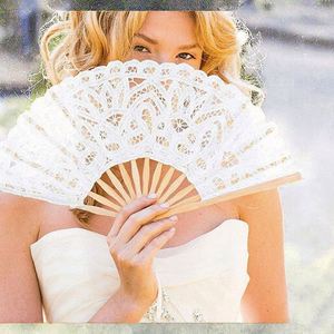 Invitación de Boda Ecológica Personalizada, Abanico Plegable de Bambú con Encaje para Bodas, Artesanía Pintada a Mano - Product Image 3