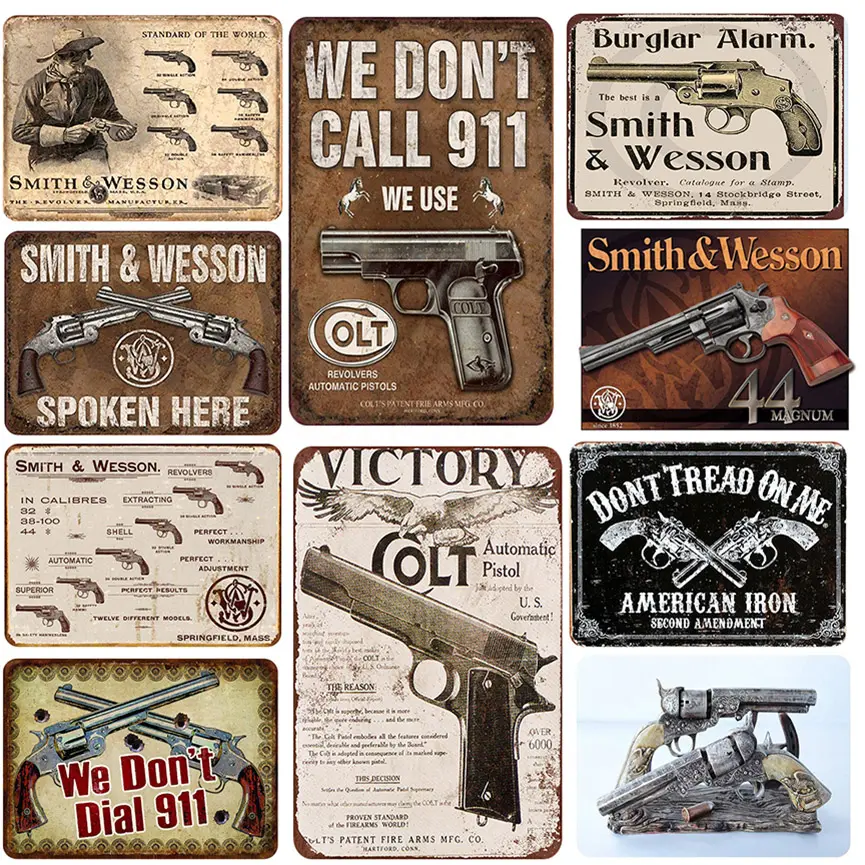 Groothandel Op Maat Gemaakte Metalen Poster Western Reliëf Retro Vintage Metalen Plaatwerk Metalen Blikken Bord