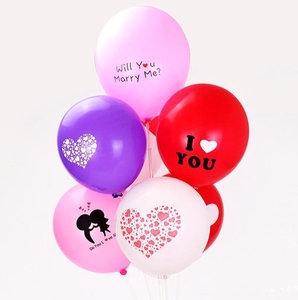 Corazón con estampado de helio/¿Te casarás conmigo/recién casado/Sr. Sra./Te amo globo de látex para decoración de bodas - Product Image 3