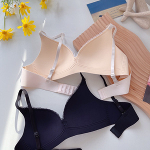 Soutien-gorge étudiant fin <span class=keywords><strong>sans</strong></span> armatures, <span class=keywords><strong>sans</strong></span> couture, ajustable, pour petite poitrine, effet push-up, en dentelle sexy, une pièce - Product Image 3