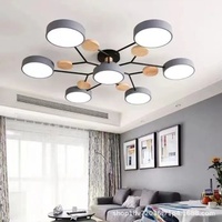 Plafonnier LED en fer et acrylique de style nordique pour salon et chambre à coucher, design créatif personnalisé Macaron, CRI élevé 98