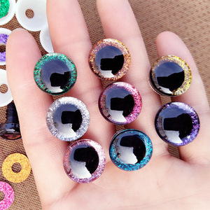 Occhi di sicurezza in plastica 3D accessori per cucire grandi Glitter alla moda occhi di animali ripieni per il giocattolo fai da te - Product Image 1
