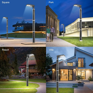 ألواح شمسية سوداء أسطوانية مقاومة للثلج سهلة التركيب على أعمدة إضاءة شمسية من السهل - Product Image 6