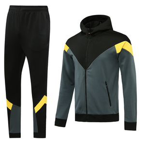 Chándal de entrenamiento de fútbol con cremallera y logotipo personalizado, chándal de fútbol para hombre con estampado de moda al por mayor y <span class=keywords><strong>barato</strong></span> - Product Image 3