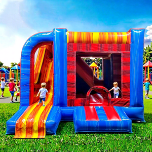 Nouveau style maison de rebond gonflable commerciale intérieure ou extérieure maison de rebond gonflable enfants sauter château toboggan avec souffleur d'air - Product Image 1