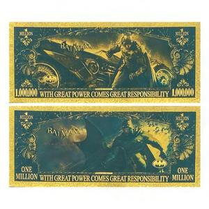 Billet de banque commémoratif Batman en feuille d'or, thème <span class=keywords><strong>film</strong></span>, collection cadeau, best-seller - Product Image 5