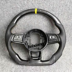 Pour Volkswagen <span class=keywords><strong>Golf</strong></span> 4 7.5 GTI MK7 GTS GTD <span class=keywords><strong>GTE</strong></span> Passat CC Voiture Sportive, Housse de Volant Polo à Trois Branches en Fibre de Carbone Améliorée - Product Image 4