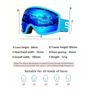 Gafas de Esquí RTS con Protección UV400, Lentes Polarizadas Antivaho, Gafas de Seguridad para Esquí, Deportes de Nieve, Logotipo Personalizado - Product Image 3