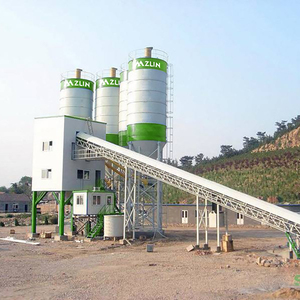 โรงงานผสมคอนกรีตเคลื่อนที่ไฟฟ้า Hzs180 สายการผลิตใหม่พร้อมระบบควบคุม PLC 160KW 46000กก. - Product Image 6