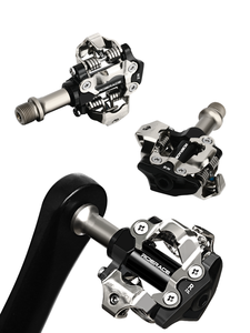 RIDERACE, para bicicleta de aleación de aluminio, pedales de bicicleta de carretera, plataforma plana para tacos, reposapiés autoblocante sellado - Product Image 4