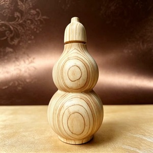 Peach Wood Gourd <b>Ornament</b> Hollow Multi Size Feng Shui Home Decor Living Room Chinese New Year Symbol Good Fortune - Product Image 2
