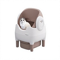 Litière pour chat intelligente transfrontalière Mini-B, entièrement automatique, anti-éclaboussures, facile à nettoyer, grande taille, électrique