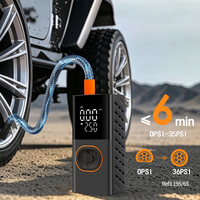 Compresseur d'air portable sans fil pour voiture, mini gonfleur de pneus rechargeable avec écran LCD, pression précise, 150 PSI