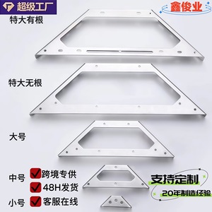 Xinjunye Stainless Steel <b>Corner</b> Bracket 385x158mm Thickened Triangular <b>Shelf</b> Support for <b>Wall</b> Storage - Product Image 3