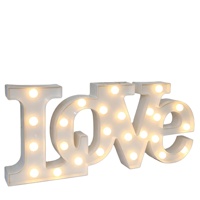 Lettres lumineuses en gros OEM ODM à intensité variable, faciles à installer, à fixer au mur, pour salons, commerces et affichage festif