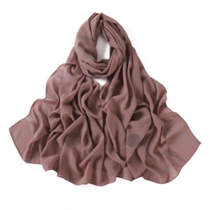 Thời Trang Phong Cách Hồi Giáo Hijab Tudung Bawal Malaysia Phụ Nữ Bán Buôn Nhà Cung Cấp Thổ Nhĩ Kỳ Khăn Choàng Khăn Trùm Đầu Lá Rhinestone Voan Khăn - Product Image 6