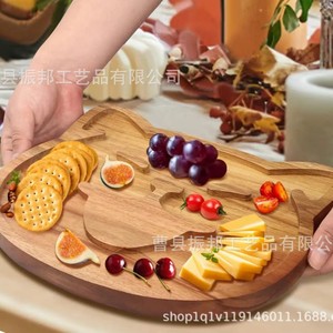 Bandeja de madera Shinb para gatos, 12x10 pulgadas, bandeja decorativa de madera maciza para servir, para uso en el hogar, sala de estar o fiestas. - Product Image 4