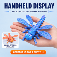 Figura de Libélula Articulada Impresa en 3D con Alas Móviles y Cuerpo Segmentado para Niños