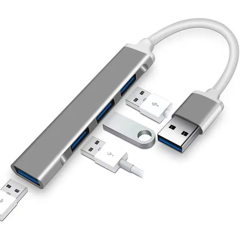 고속 분배기 4 포트 1 멀티 포트 USB 3.0 허브 알루미늄 합금 충전 어댑터 Ipad Macbook PC 용