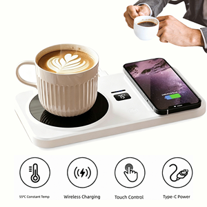 IDEA GIFT Sous-verre chauffant USB multicolore pour tasses à café, thé, lait et autres boissons, idéal pour la maison, le bureau et les bars, maintient au chaud les boissons - Product Image 1