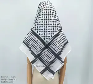 Shemagh Shmagh Dubai Shemagh Scarf Muslim Turban Square Scarves Saudi Arab Men's Headscarf Arab Keffiyeh Shmagh