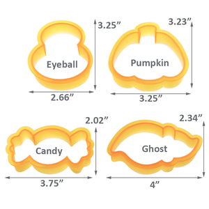 Ensemble <span class=keywords><strong>de</strong></span> découpoirs à biscuits d'Halloween, 4 pièces, moules en plastique pour biscuits, bonbons, yeux <span class=keywords><strong>de</strong></span> fantôme et <span class=keywords><strong>citrouille</strong></span>, pour la pâtisserie, gabarits pour glaçage royal - Product Image 4