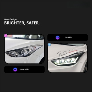 ชุดไฟหน้า Veidt ออกแบบสำหรับ Hyundai Elantra ปี 2012-2016  แบบดัดแปลงเลนส์ LED สี่ดวงใกล้แปดดวง<span class=keywords><strong>ไกล</strong></span> พร้อมไฟเลี้ยวแบบไหล - Product Image 3