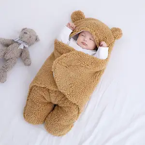 Ultra Soft Fluffy Fleece Newborn Receiving Blanket Infant Boys Girls Clothes Sleeping Nursery Wrap Swaddle Baby Sleeping Bag