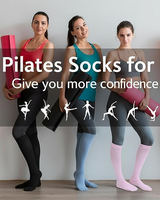 Chaussettes de compression personnalisées pour femmes, 20-30 mmHg, pour varices, sportives, en nylon et cuivre, avec grip hiver, pour le genou