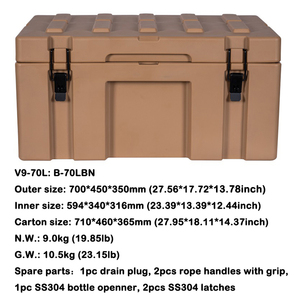 אפס <span class=keywords><strong>70l</strong></span> ldpe תיק מטען מחוספס במקרה פלסטיק קשיח כלי rotomolded תיבת אחסון 4wd צבע קופסת שיזוף - Product Image 6