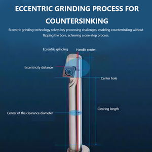 Rear Pull <strong>Chamfer</strong> Countersunk Tool Hold Reverse Scrape Eccentric Back Boring Tool Surface <strong>Chamfer</strong> 40CrMo Milling Milling - Product Image 3