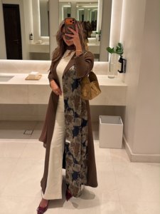 Hafizah Neue Kontrast-Blumendruck Open Abaya Langarm Locker Sitzende Bescheidene Dubai Muslimische Damen Lange Kimono-Strickjacke Großhandel - Product Image 4