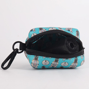 네오프렌 승화 인쇄 강아지 배변 봉투 홀더 캐리어 패브릭 애완견 배변 봉투 디스펜서 야외 산책용 - Product Image 3