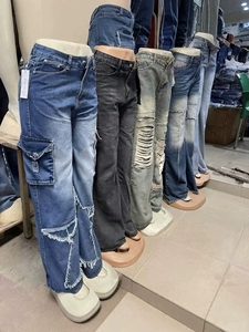 Jeans a Zampa d'Elefante <span class=keywords><strong>Bianchi</strong></span> con Stampa Leopardata da Donna, Vita Alta, <span class=keywords><strong>Pantaloni</strong></span> in Denim Casual per Feste - Product Image 5