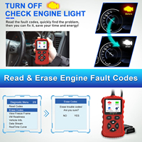 Escáner de Códigos de Auto OBD2 V600, Compatible con Todos los Autos OBDII y EOBD de 1996 en Adelante, Lector de Códigos CAN, Herramienta de Diagnóstico con 1 Año de Garantía (Rojo)