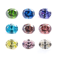Redleaf Wuzhou Collection de pierres précieuses artificielles en forme de poire Zircon coloré précieux coupe ovale CZ pierre nue tache d'usine