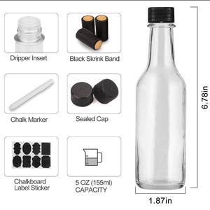 Bouteilles <span class=keywords><strong>de</strong></span> sauce piquante vides, bouteilles <span class=keywords><strong>de</strong></span> sauce chili et tomate avec bouchons à vis en plastique - Product Image 2