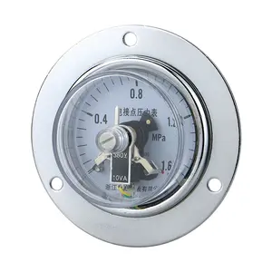 Bourdon gauge NPT1/4 thread connection 60mm back thread axial band edge electric contact pressure gauges
