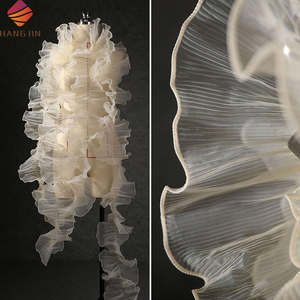 15cm xếp li xù vải tuyn ren TRIM cho Dresses DIY Craft may 3D Ruffle lưới cạnh ren TRIM màu be gạc ren Ribbon - Product Image 4