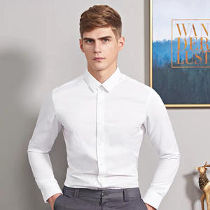 60% algodón 40% poliéster otoño alta gama hombres camisa blanca de manga larga <span class=keywords><strong>estilo</strong></span> coreano Slim-Fit vestido profesional <span class=keywords><strong>ropa</strong></span> de trabajo - Product Image 6